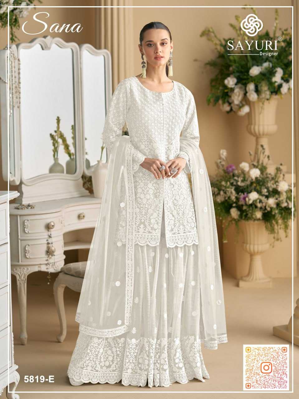 YNF Wholesale Crepe Silk Embroidery Suits KESH704 SAYURI SANA 5819 | Surat Manufacturer