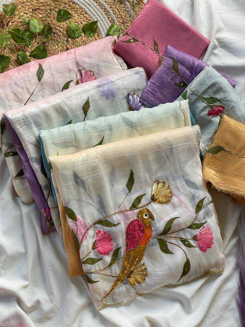 YNF Wholesale Crush Silk Printed Sarees KESH509 gold crush | Surat Manufacturer