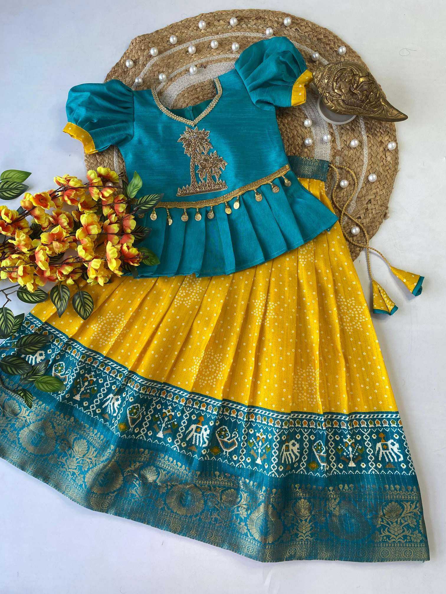 YNF Wholesale Dola Silk Kids Ethnic Wear RIN235 tree work | Surat Manufacturer