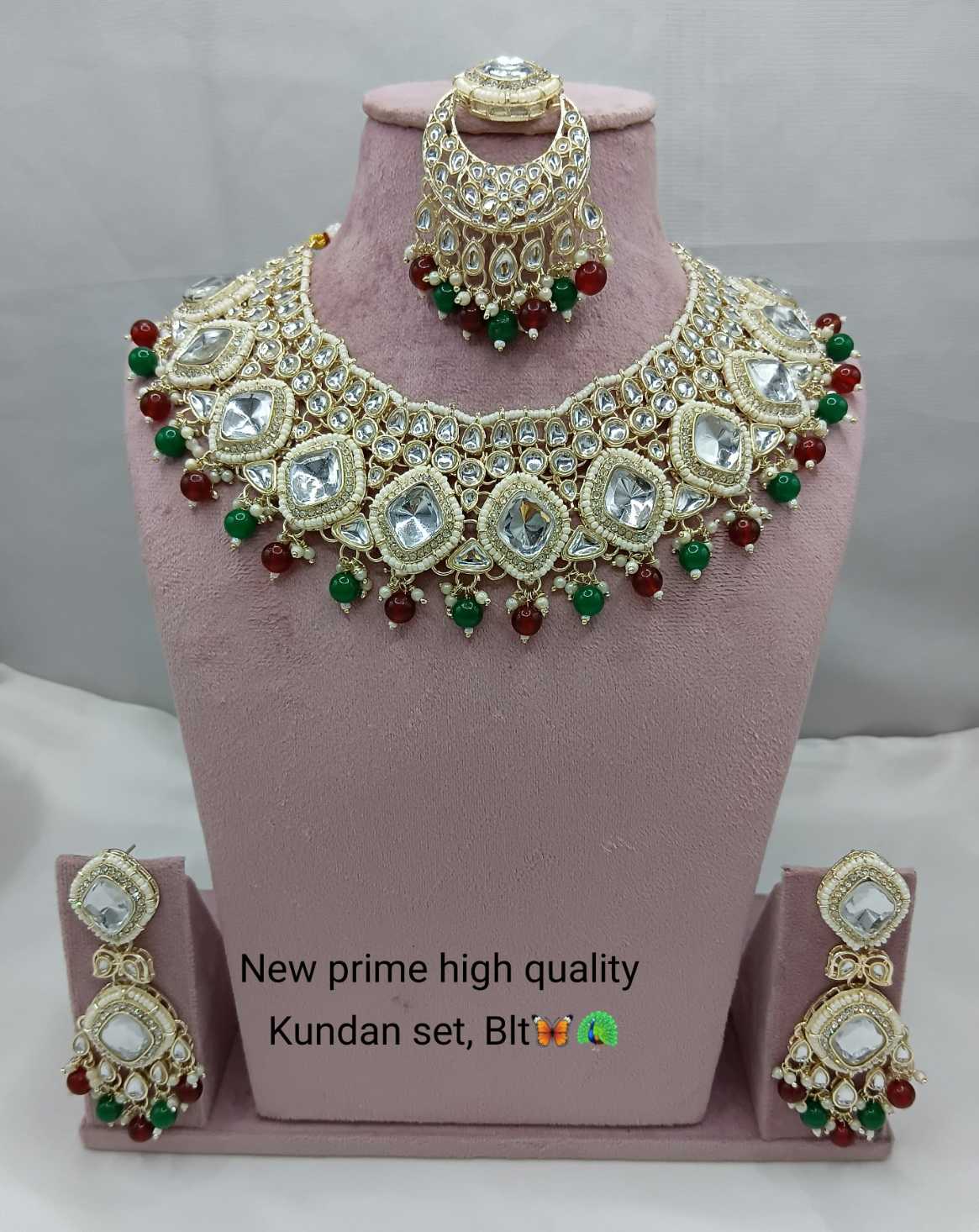 YNF Wholesale Fancy Kundan Necklace Set KESH494 2 | Surat Manufacturer