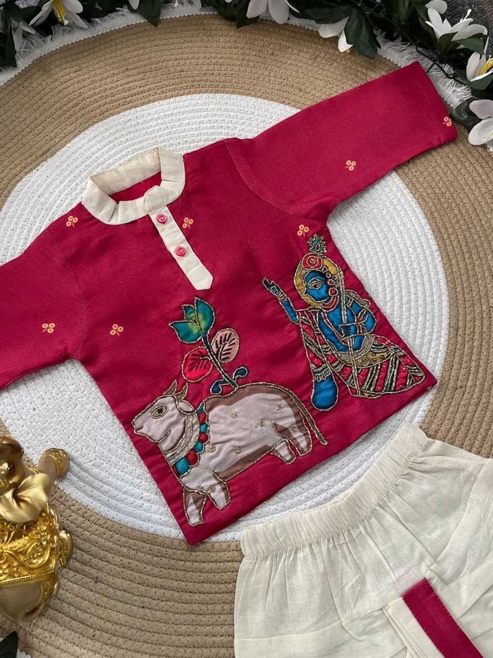 YNF Wholesale Fancy Kids Dhoti Kurta KESH505 Kalamkari | Surat Manufacturer