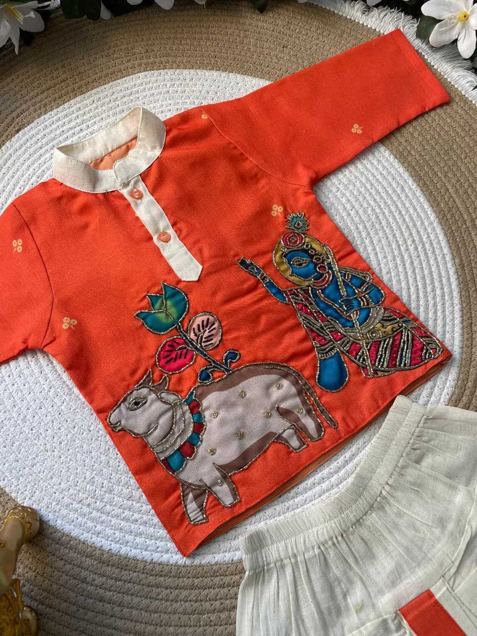 YNF Wholesale Fancy Kids Dhoti Kurta KESH505 Kalamkari | Surat Manufacturer