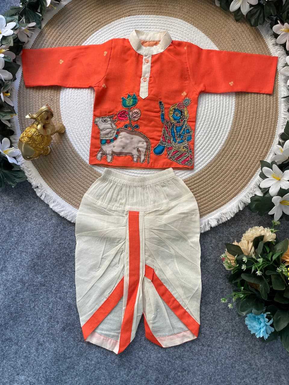 YNF Wholesale Fancy Kids Dhoti Kurta KESH505 Kalamkari | Surat Manufacturer