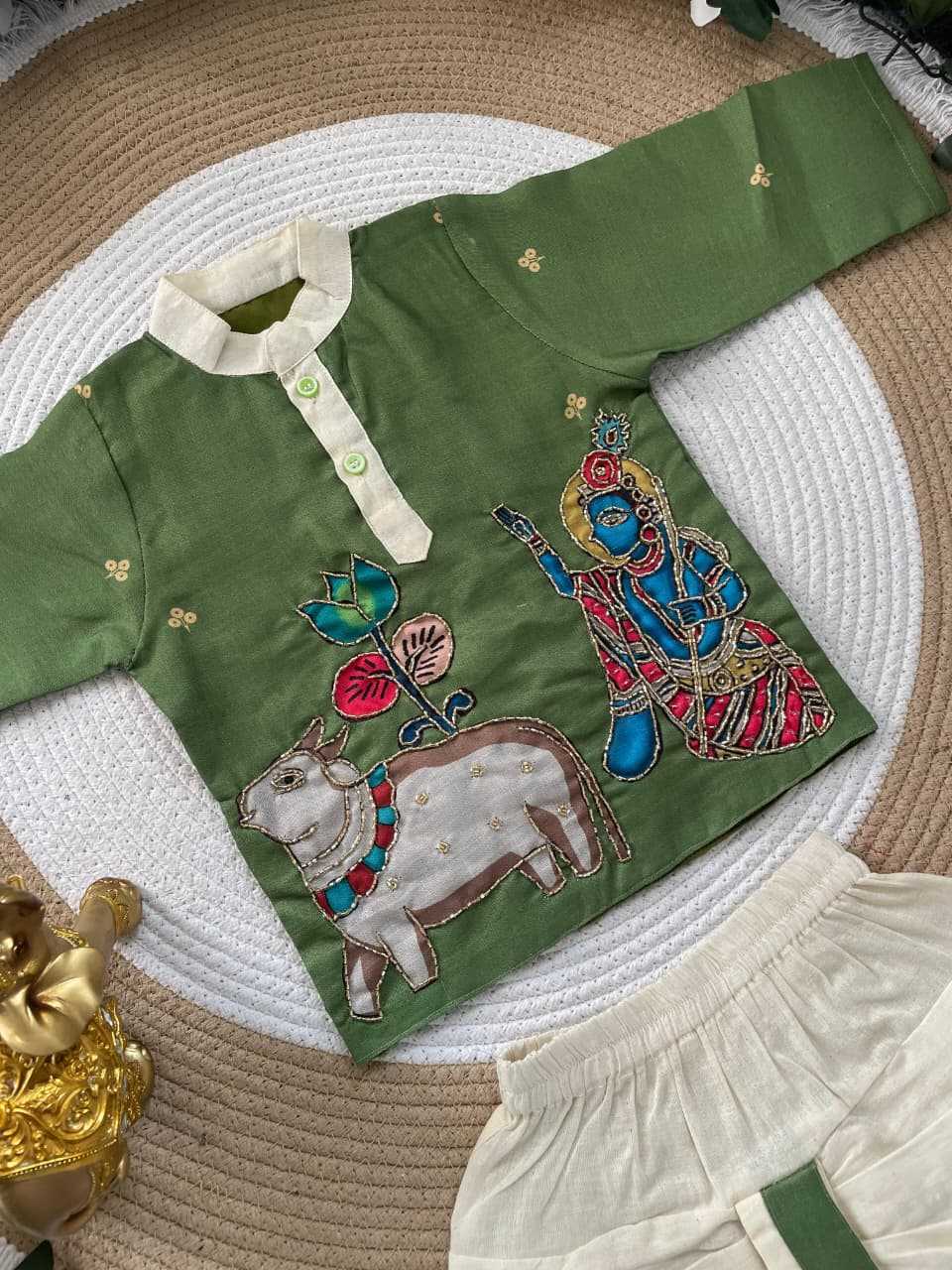 YNF Wholesale Fancy Kids Dhoti Kurta KESH505 Kalamkari | Surat Manufacturer