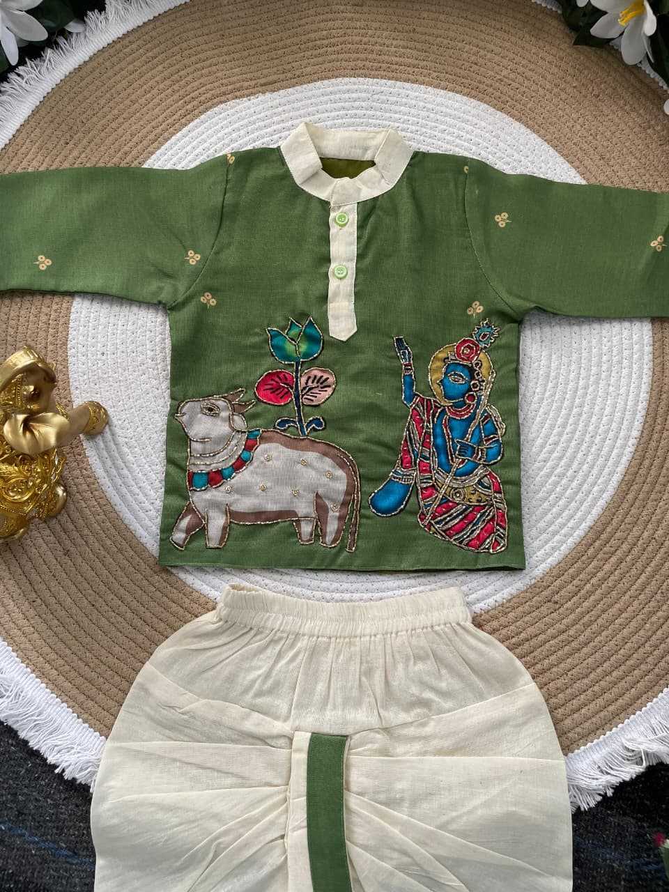 YNF Wholesale Fancy Kids Dhoti Kurta KESH505 Kalamkari | Surat Manufacturer