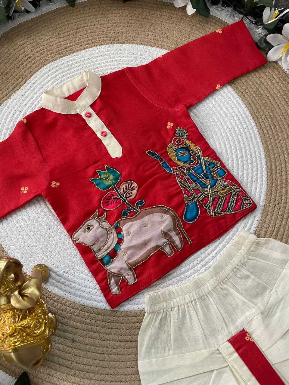 YNF Wholesale Fancy Kids Dhoti Kurta KESH505 Kalamkari | Surat Manufacturer