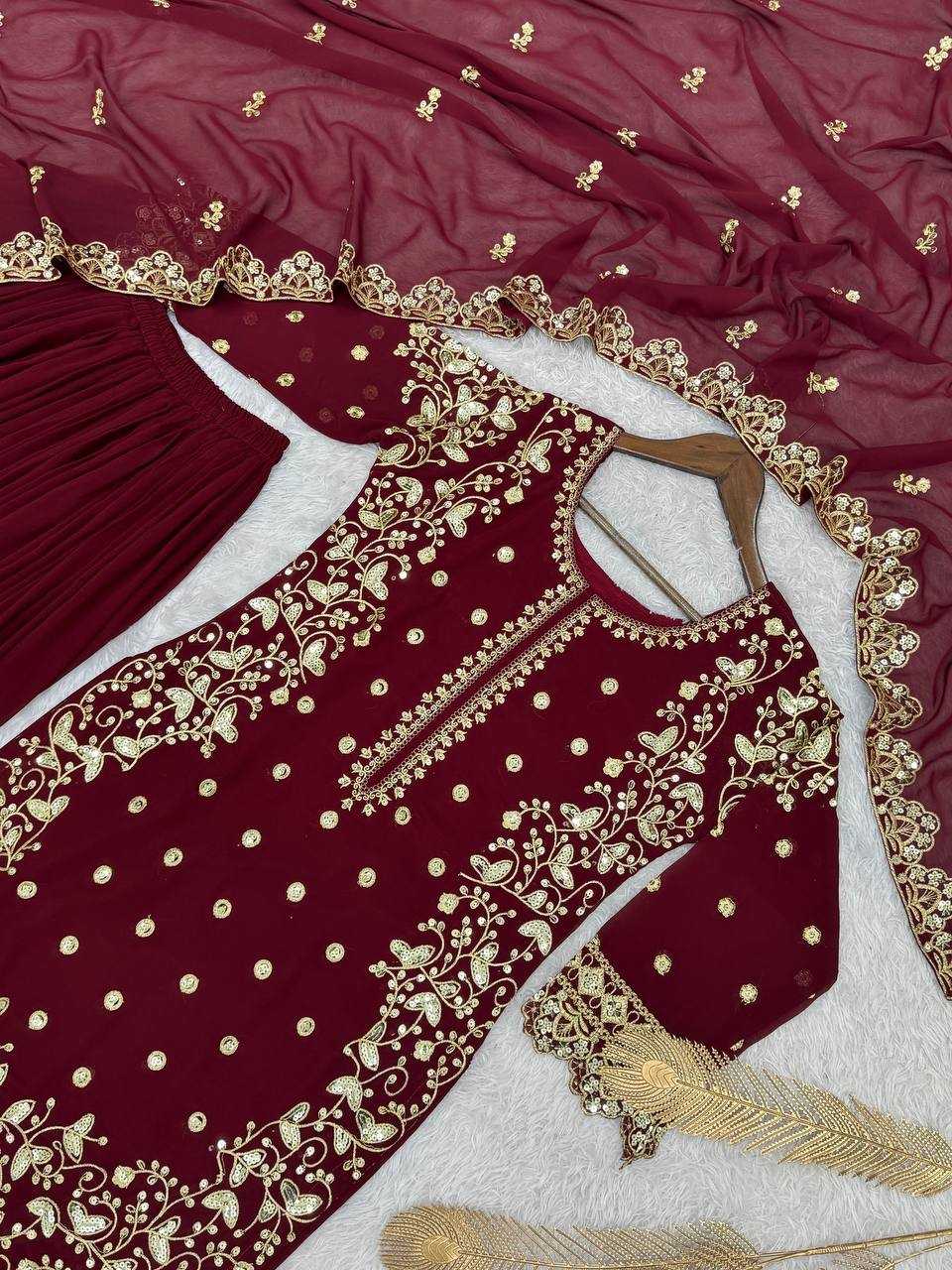 YNF Wholesale Faux Georgette Embroidery Suits KESH159 1713 | Surat Manufacturer