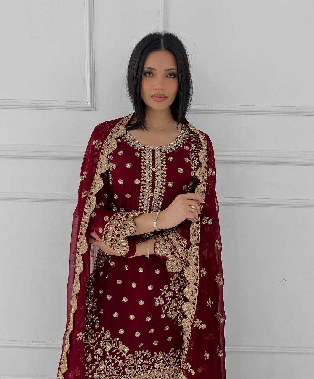 YNF Wholesale Faux Georgette Embroidery Suits KESH159 1713 | Surat Manufacturer