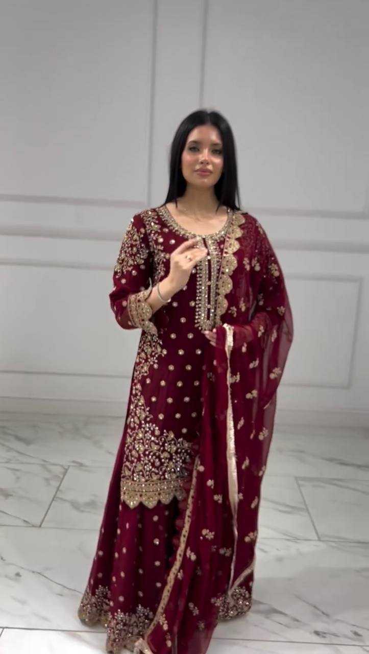 YNF Wholesale Faux Georgette Embroidery Suits KESH159 1713 | Surat Manufacturer