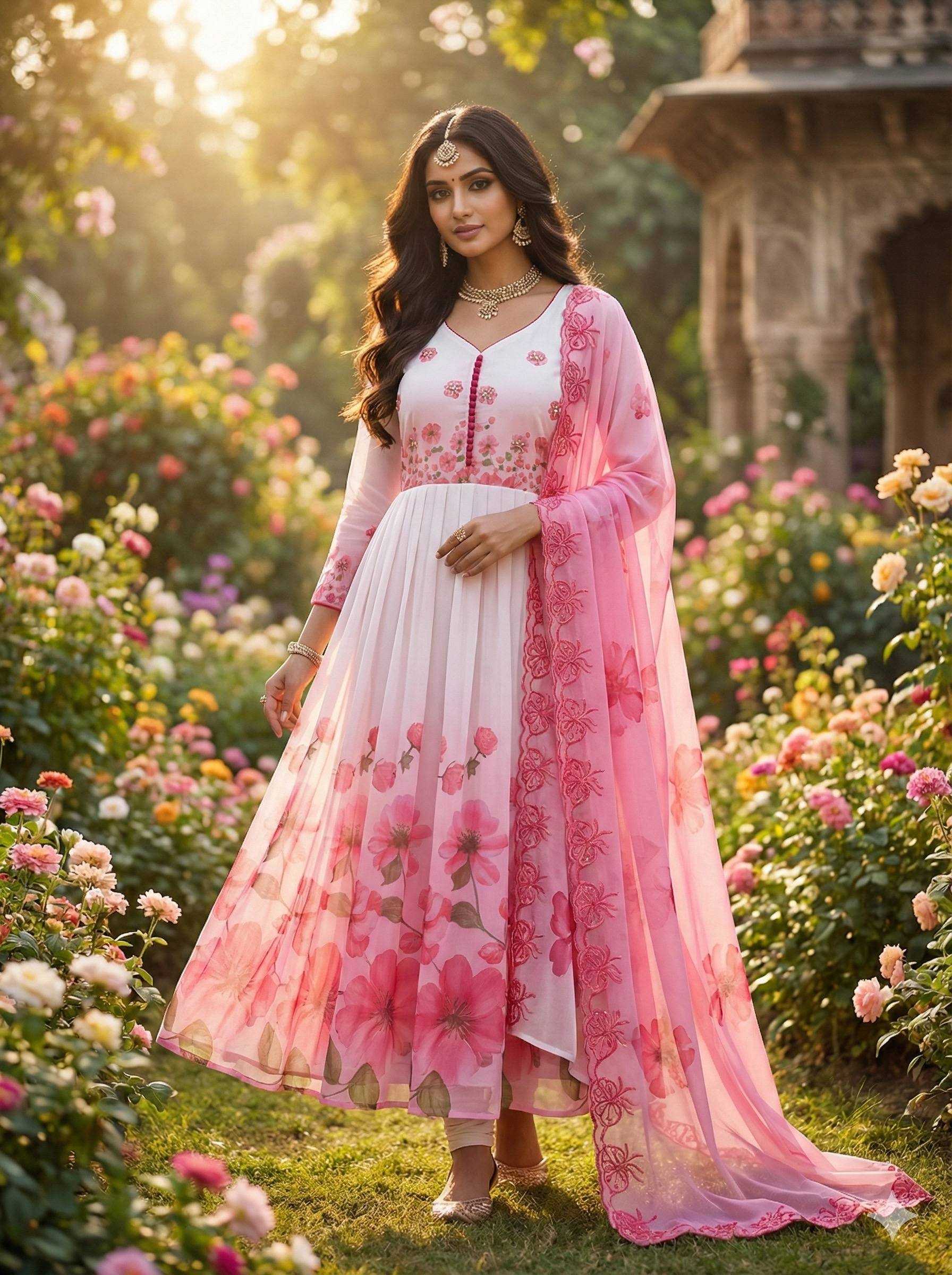 YNF Wholesale Faux Georgette Ethnic Dresses KESH210 2480 | Surat Manufacturer