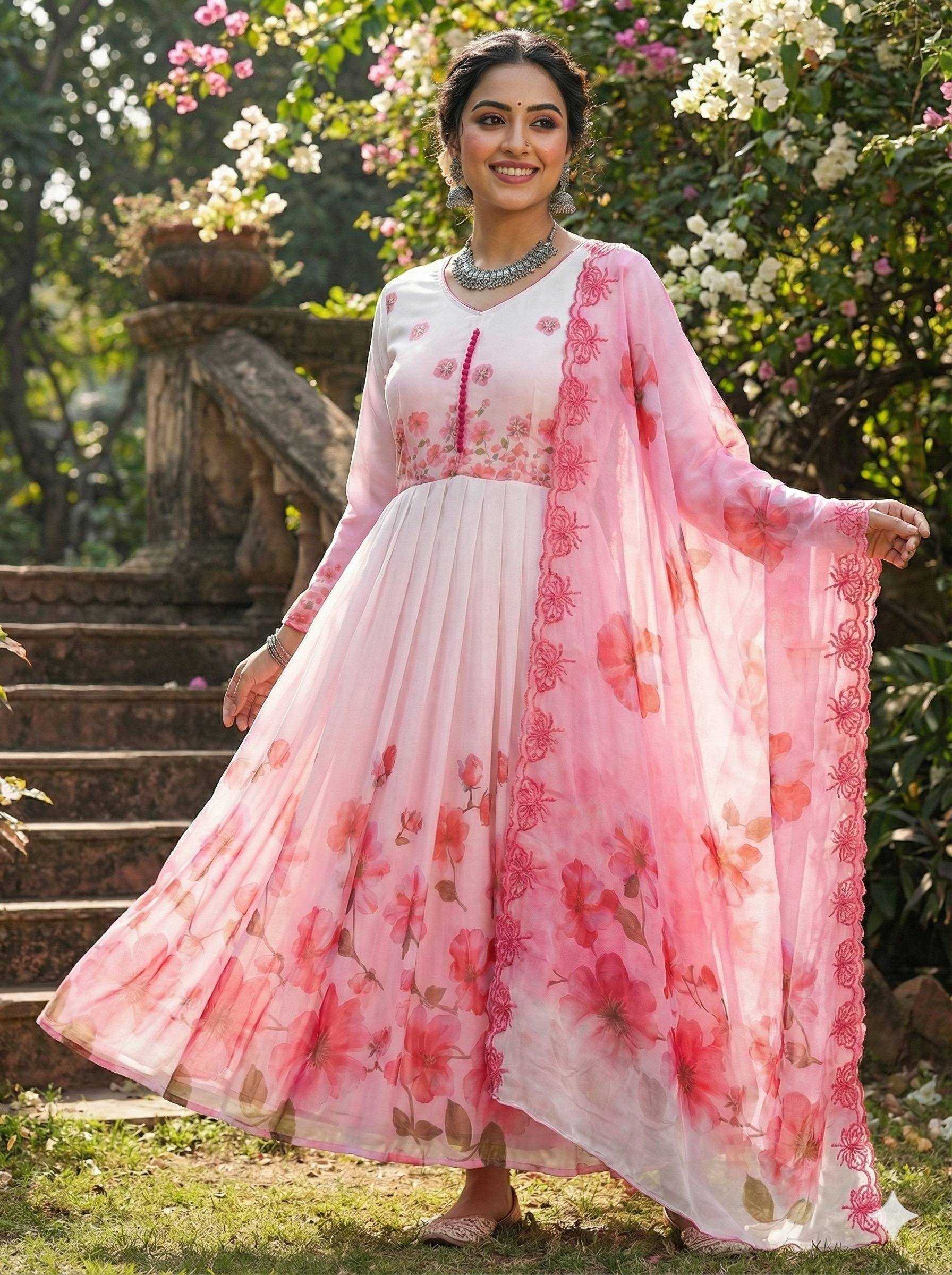 YNF Wholesale Faux Georgette Ethnic Dresses KESH210 2480 | Surat Manufacturer