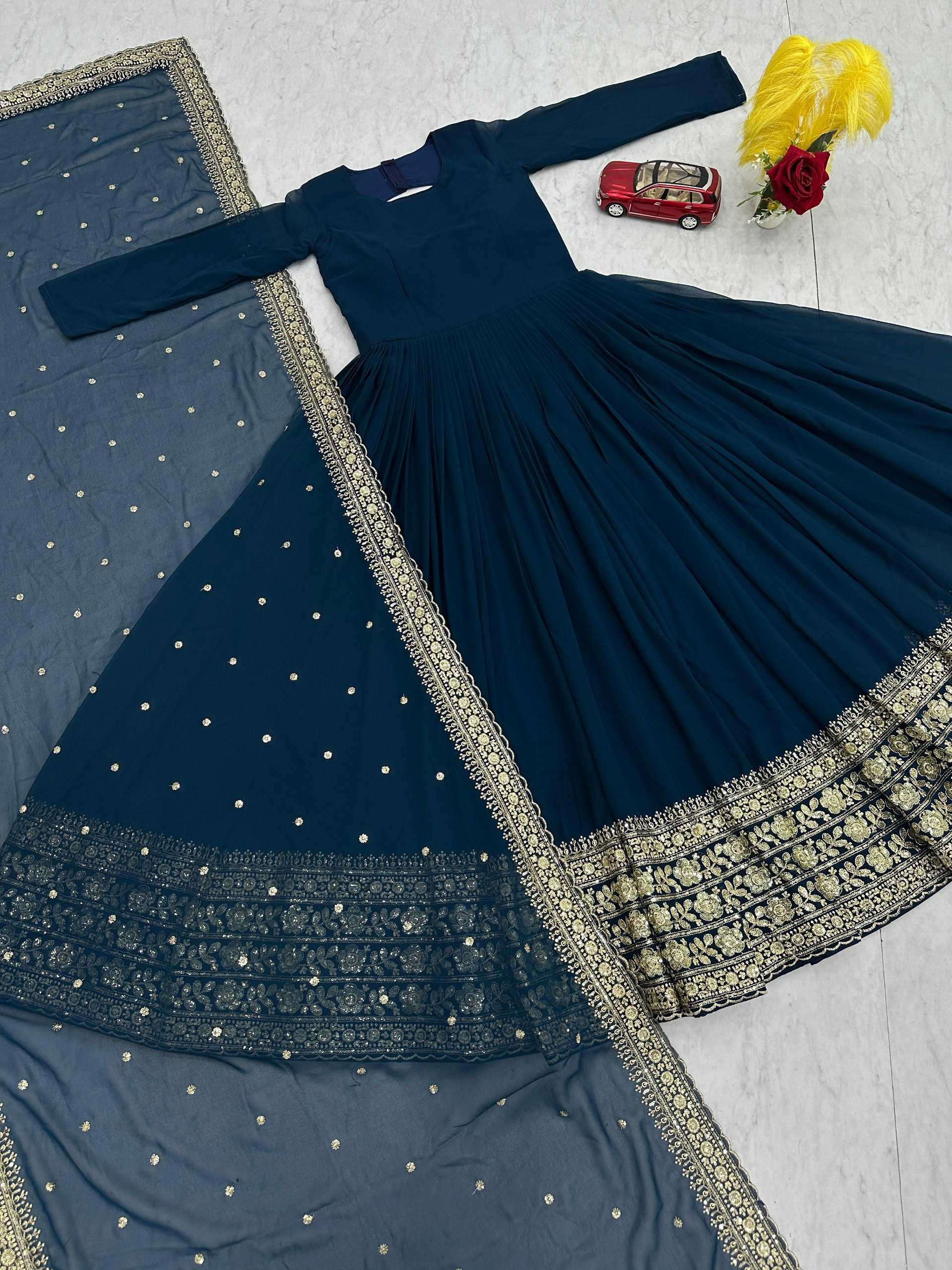 YNF Wholesale Faux Georgette Anarkali Gown KESH497 233 | Surat Manufacturer