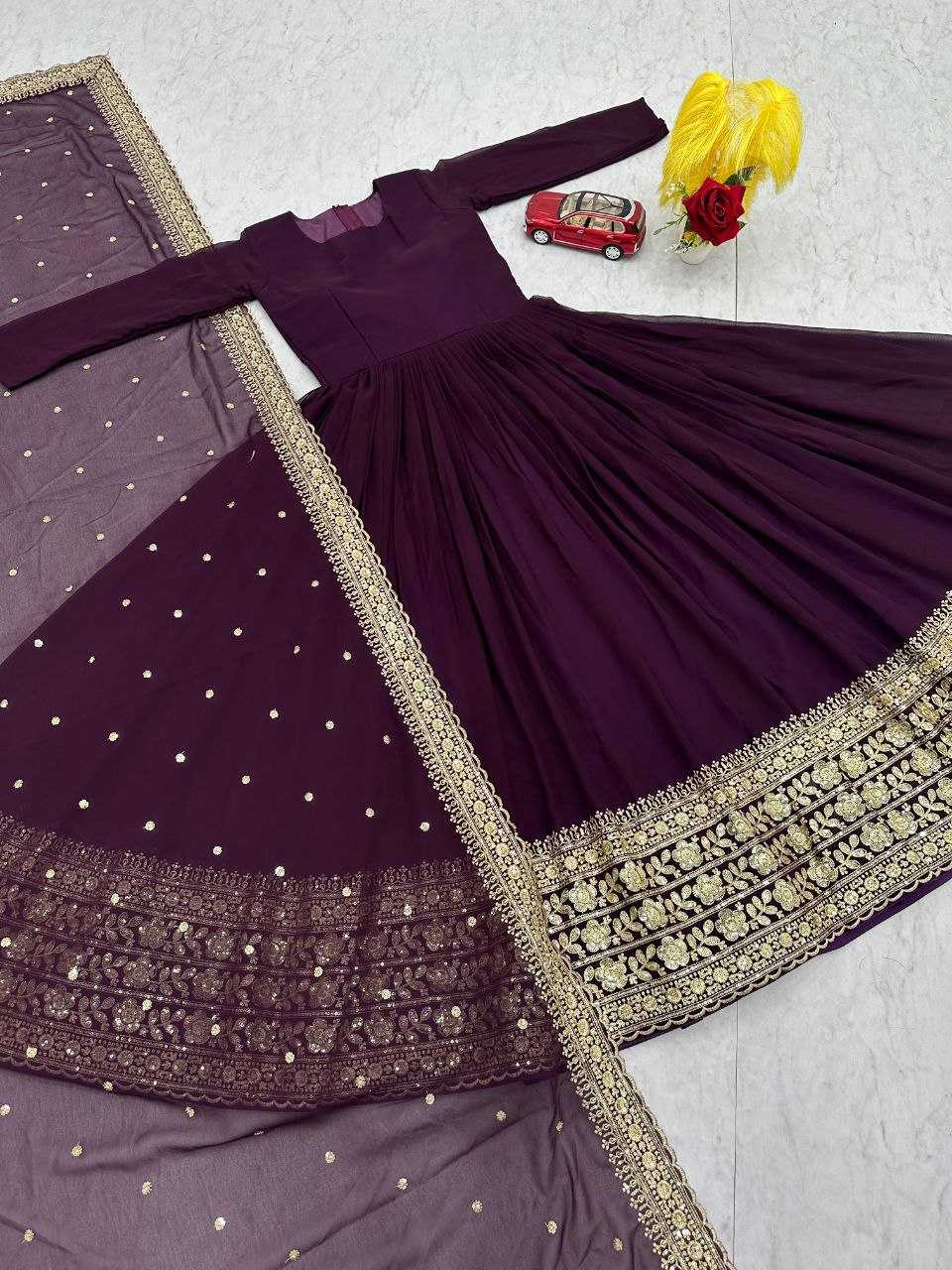 YNF Wholesale Faux Georgette Anarkali Gown KESH497 233 | Surat Manufacturer