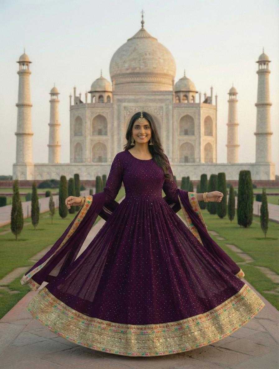 YNF Wholesale Faux Georgette Anarkali Gown KESH504 3308 | Surat Manufacturer