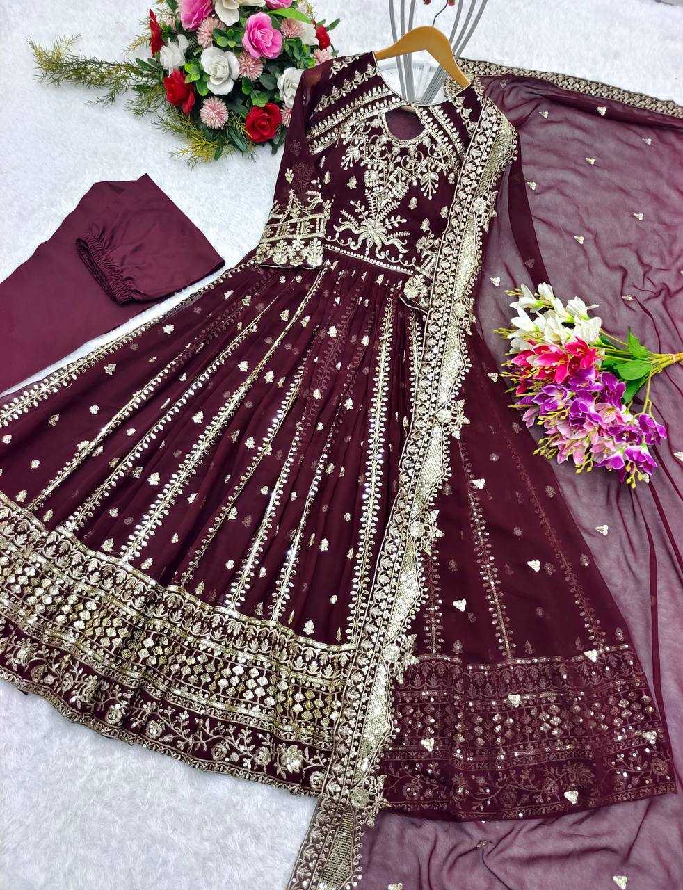 YNF Wholesale Faux Georgette Wedding Gown KESH506 8028 | Surat Manufacturer