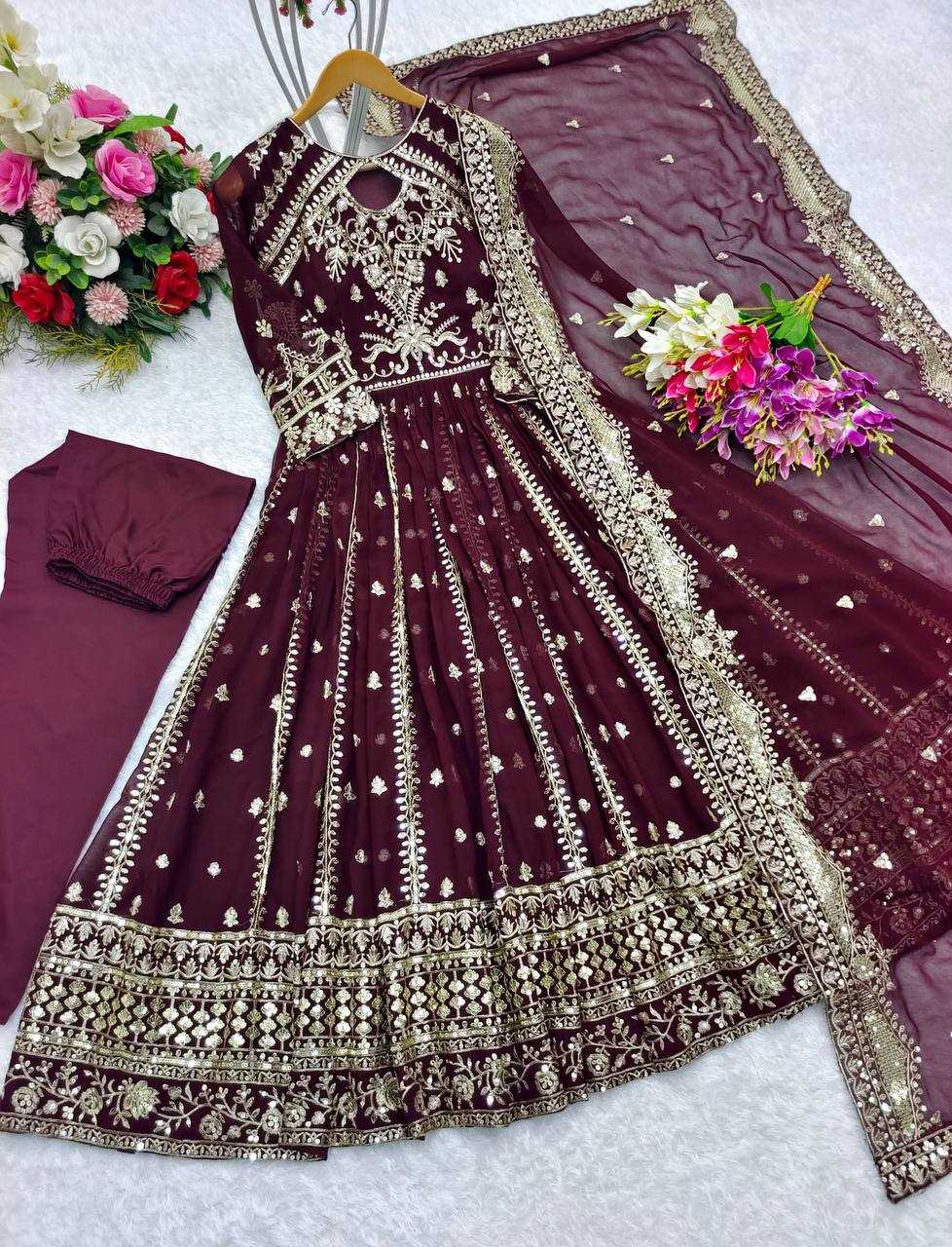 YNF Wholesale Faux Georgette Wedding Gown KESH506 8028 | Surat Manufacturer