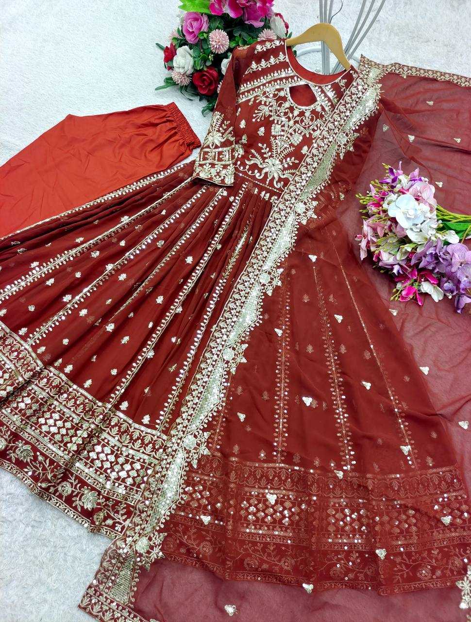 YNF Wholesale Faux Georgette Wedding Gown KESH506 8028 | Surat Manufacturer