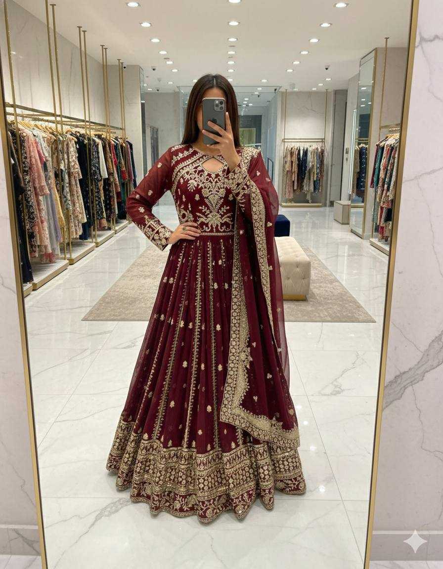 YNF Wholesale Faux Georgette Wedding Gown KESH506 8028 | Surat Manufacturer