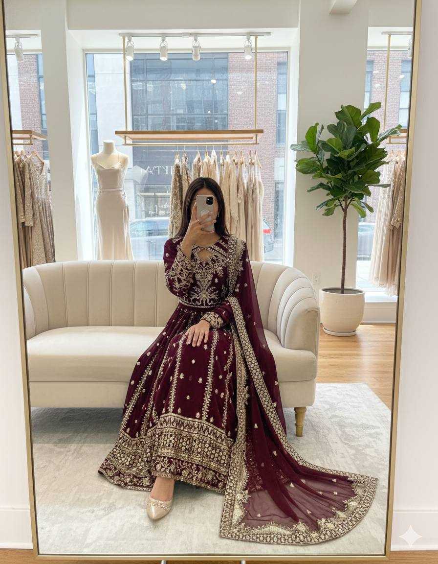 YNF Wholesale Faux Georgette Wedding Gown KESH506 8028 | Surat Manufacturer