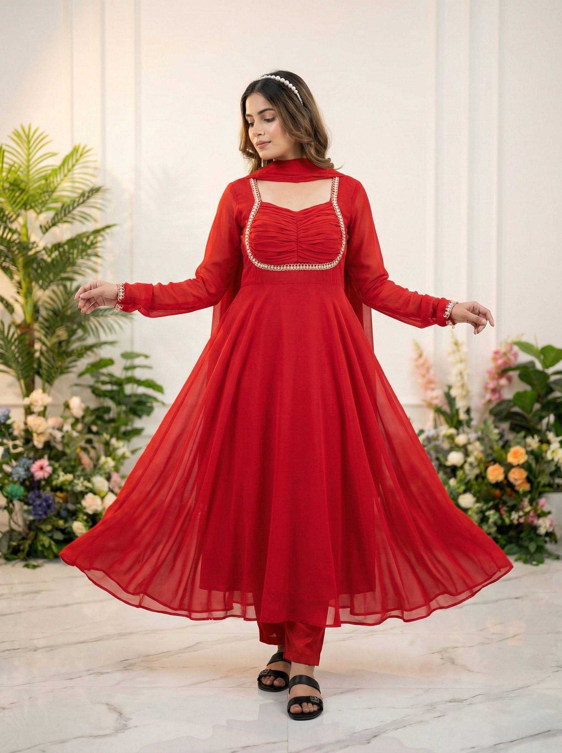 YNF Wholesale Faux Georgette Fancy Gowns KESH513 MANIKA | Surat Manufacturer