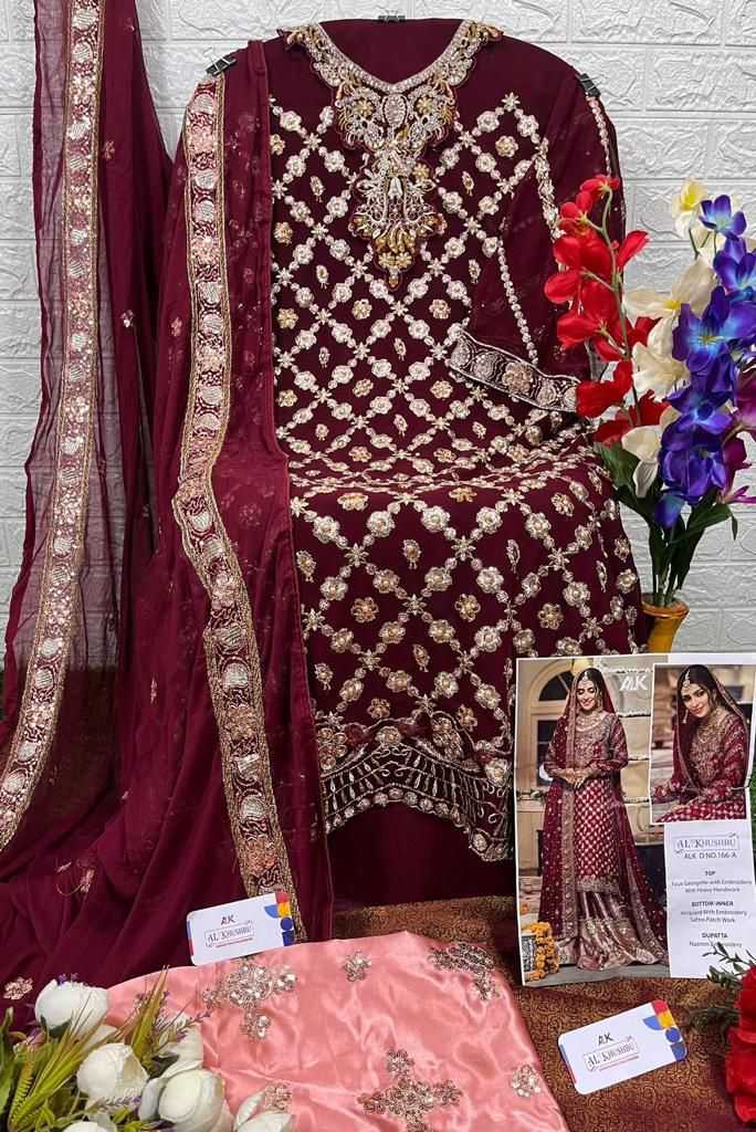 YNF Wholesale Faux Georgette Bridal Wedding Dresses KESH677 AL_KHUSHBU 166-A | Surat Manufacturer