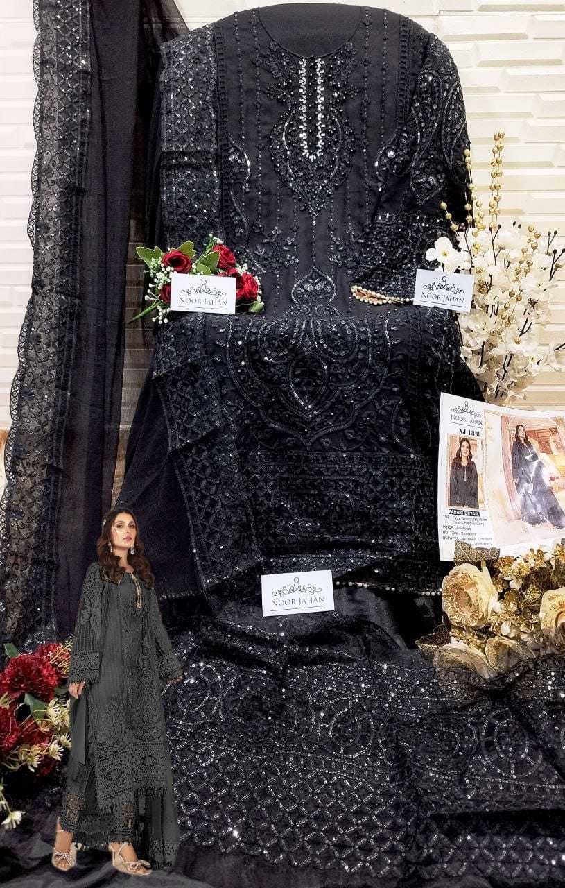 YNF Wholesale Faux Georgette Pakistani Suits KESH677 NJ - 18 Black | Surat Manufacturer