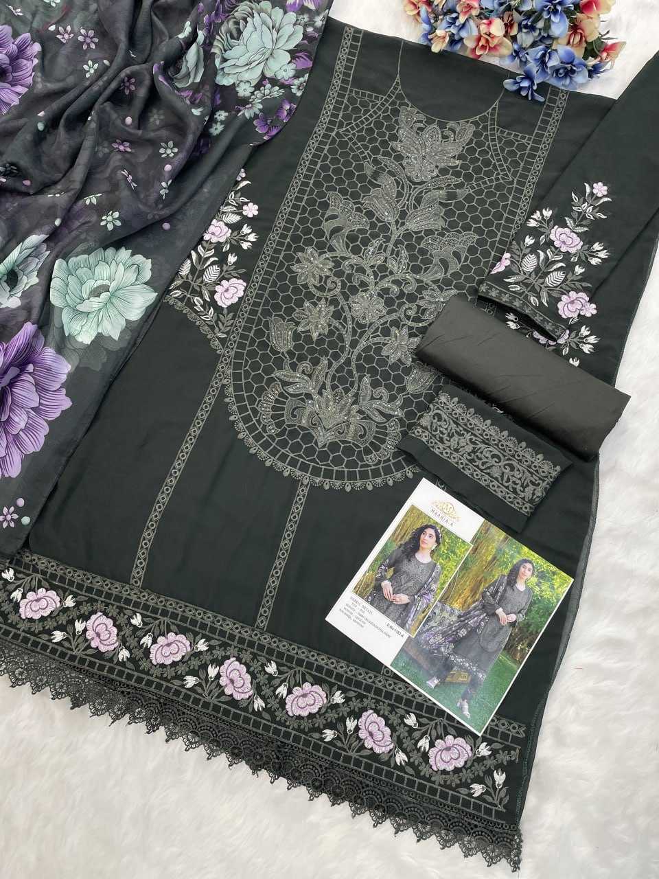YNF Wholesale Faux Georgette Embroidered Kurtis KESH704 MAARIA 1183 | Surat Manufacturer
