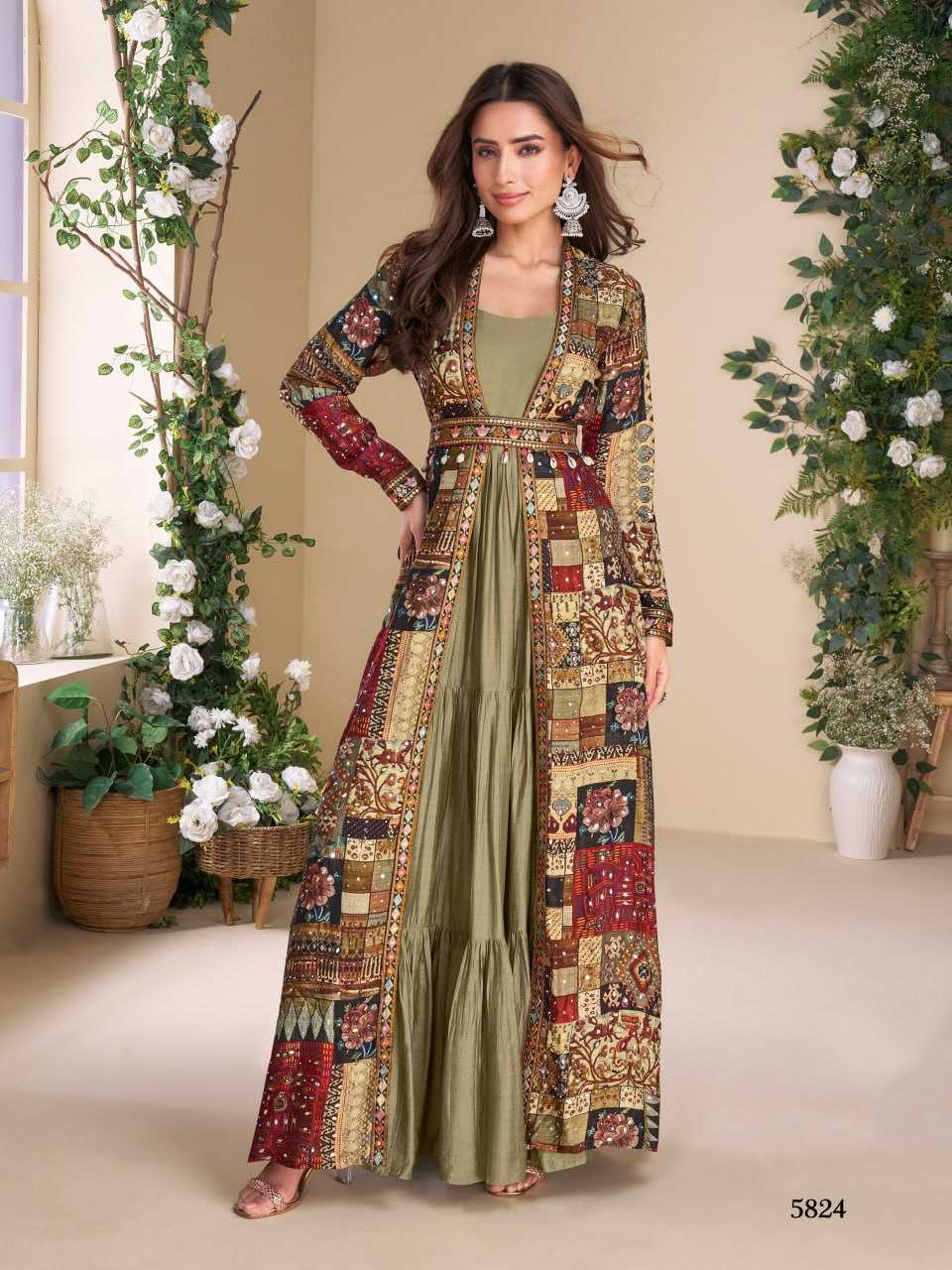 YNF Wholesale Faux Georgette Designer dresses KESH704 SAYURI JANVI 5824 | Surat Manufacturer