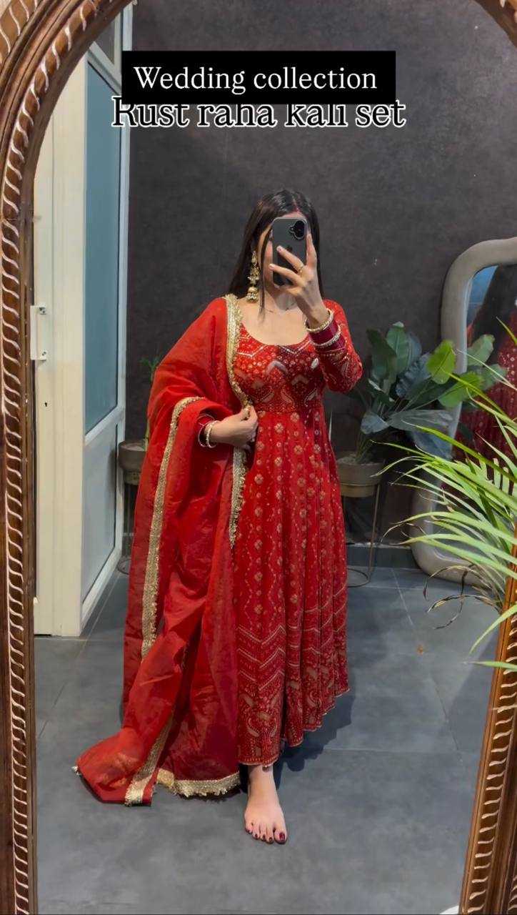 YNF Wholesale Faux Georgette Georgette Gown RIN133 1570 | Surat Manufacturer