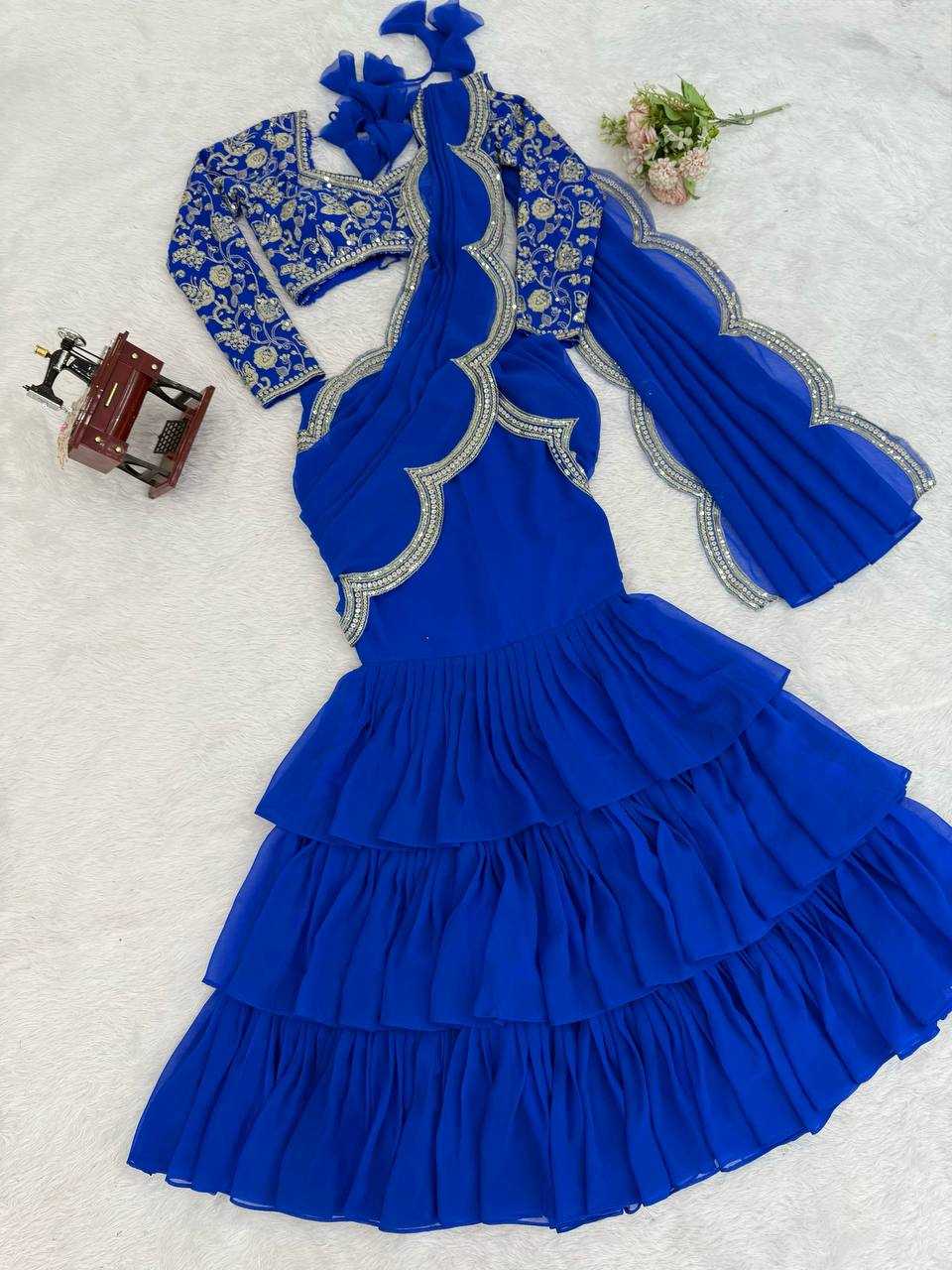 YNF Wholesale Faux Georgette Party Wear Sarees RIN133 58 | Surat Manufacturer