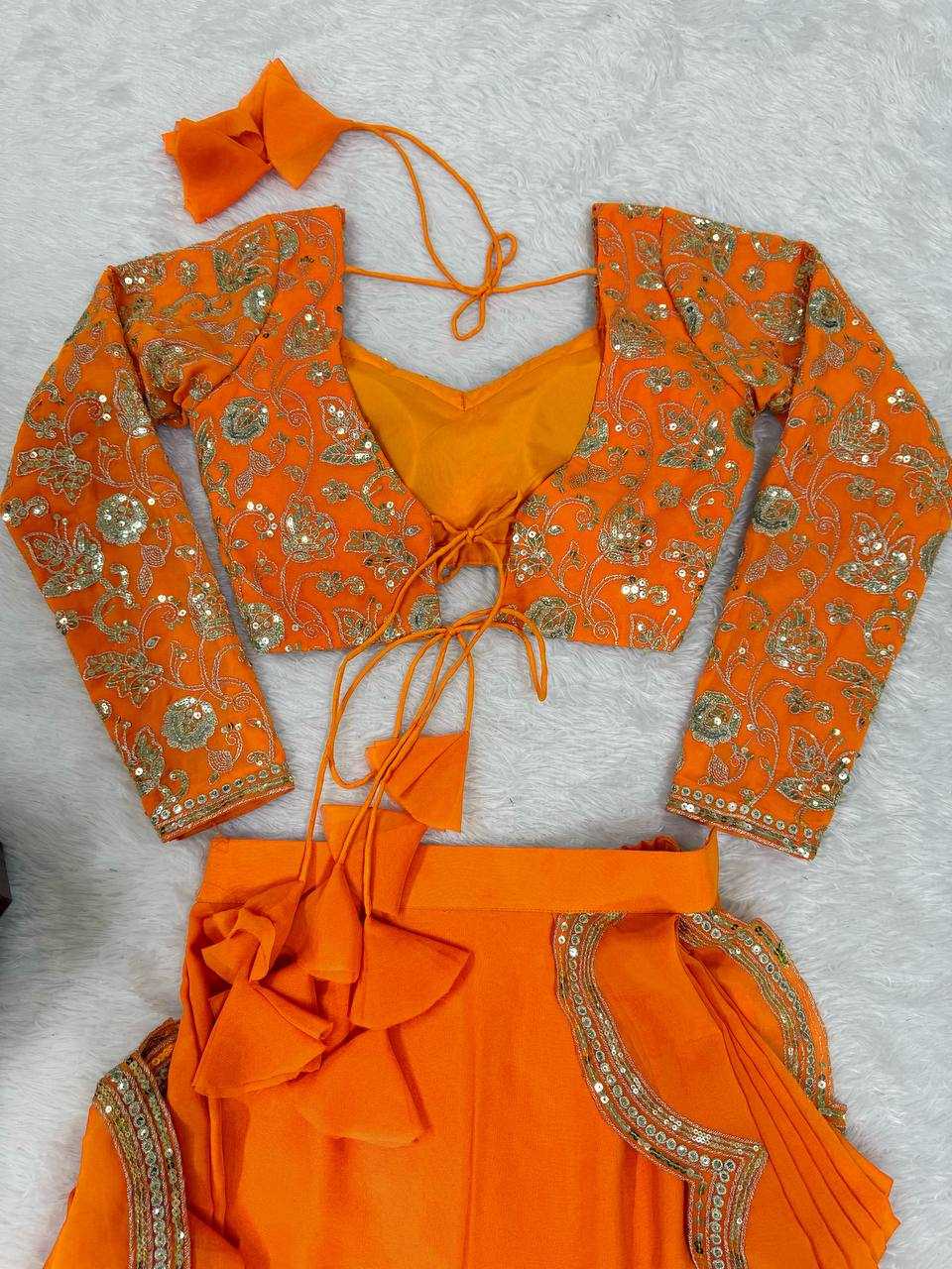 YNF Wholesale Faux Georgette Party Wear Sarees RIN133 58 | Surat Manufacturer