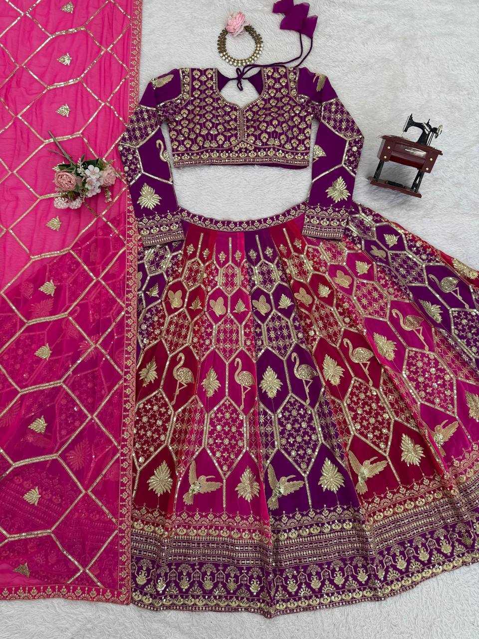 YNF Wholesale Faux Georgette Wedding Lehenga RIN162 373 | Surat Manufacturer