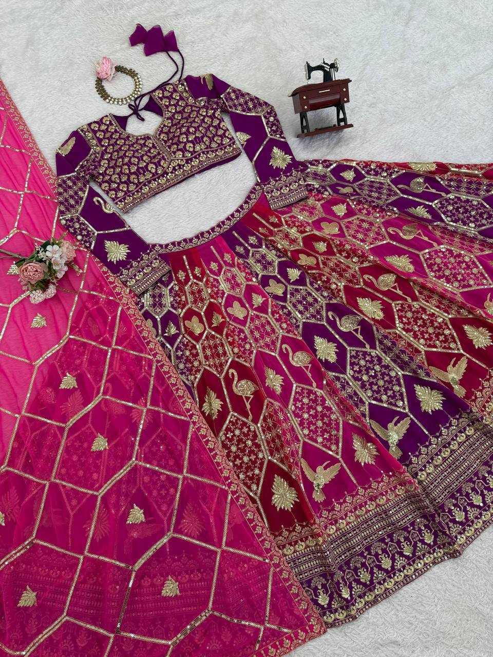 YNF Wholesale Faux Georgette Wedding Lehenga RIN162 373 | Surat Manufacturer