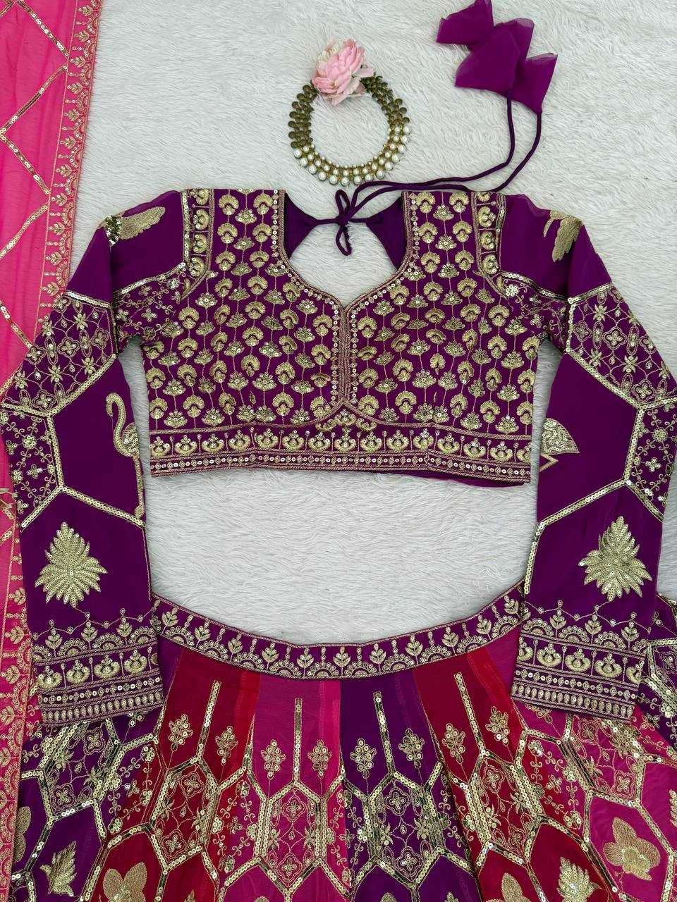 YNF Wholesale Faux Georgette Wedding Lehenga RIN162 373 | Surat Manufacturer