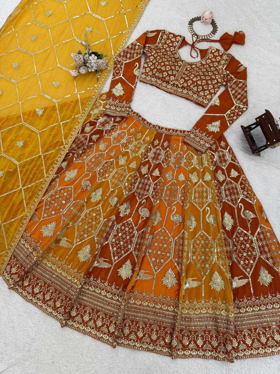 YNF Wholesale Faux Georgette Wedding Lehenga RIN162 373 | Surat Manufacturer