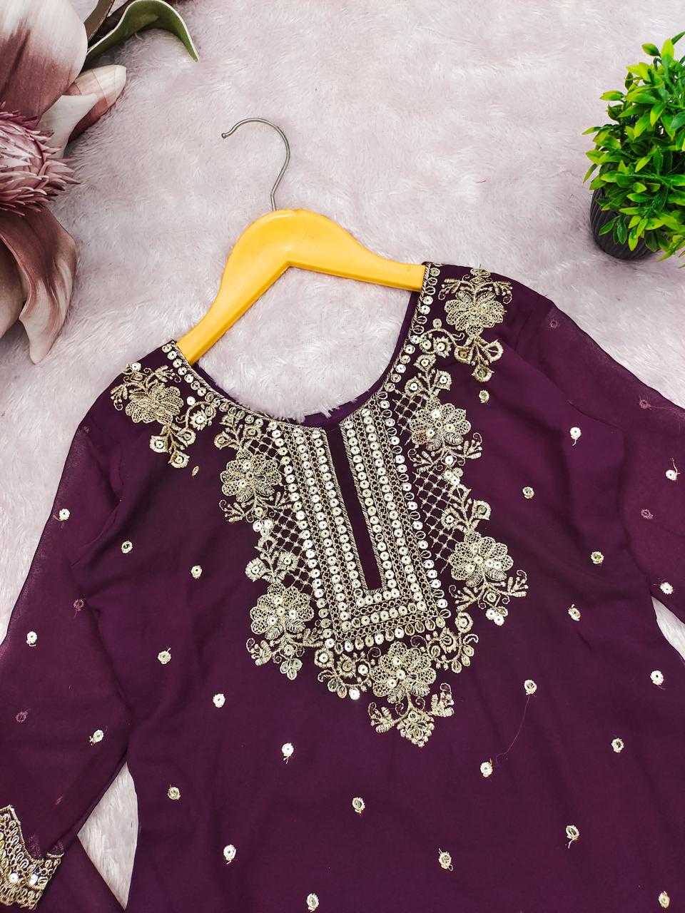 YNF Wholesale Faux Georgette Kids Top & Pant RIN235 Siqwons | Surat Manufacturer