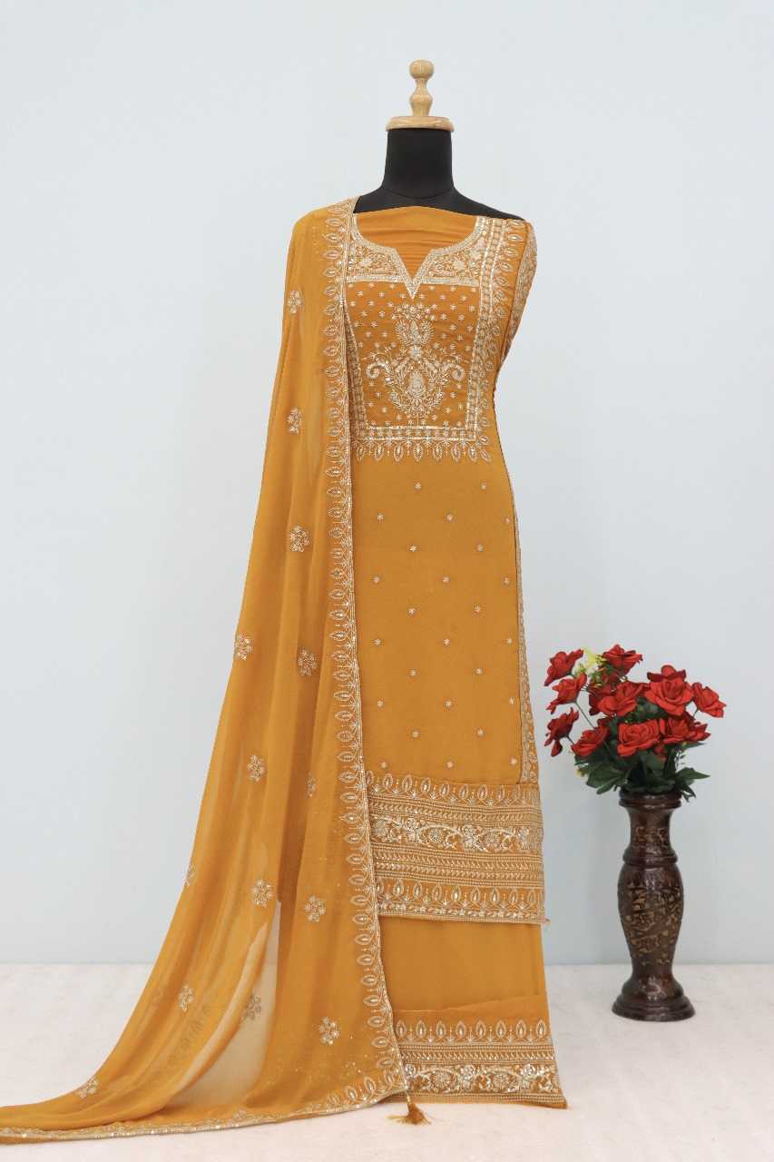 YNF Wholesale Faux Georgette Party wear suits RIN236 AASHIRWAD 10068 | Surat Manufacturer