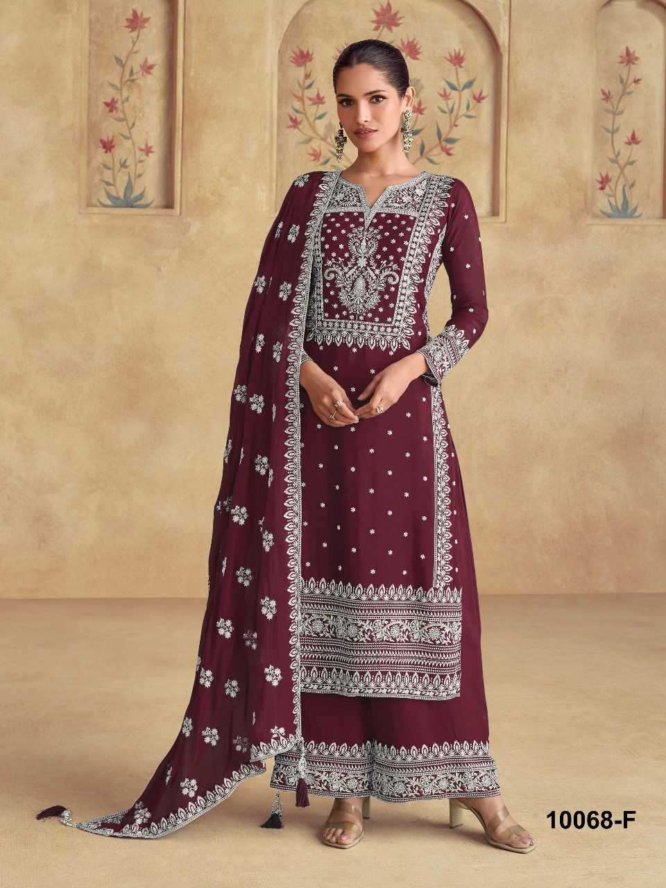 YNF Wholesale Faux Georgette Party wear suits RIN236 AASHIRWAD 10068 | Surat Manufacturer