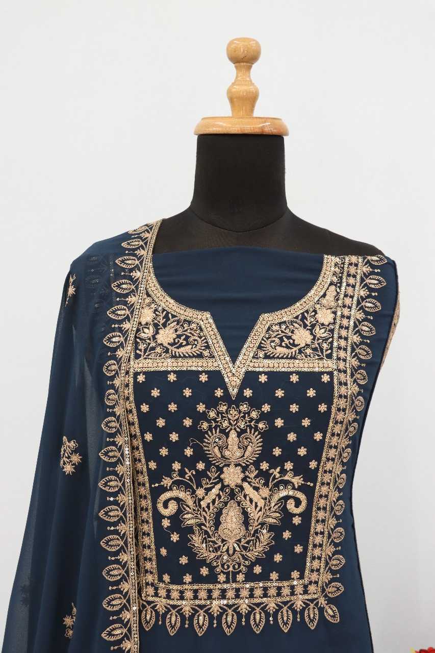 YNF Wholesale Faux Georgette Party wear suits RIN236 AASHIRWAD 10068 | Surat Manufacturer