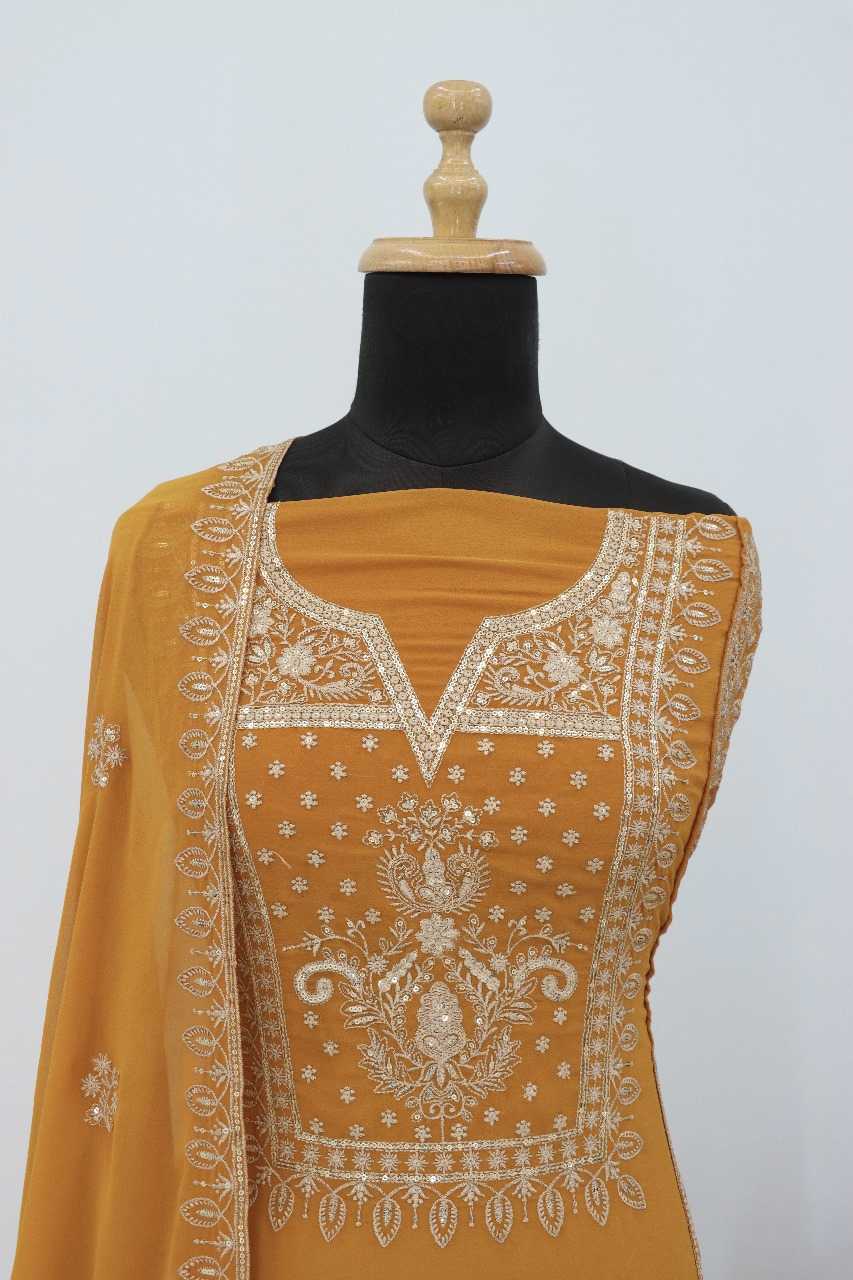YNF Wholesale Faux Georgette Party wear suits RIN236 AASHIRWAD 10068 | Surat Manufacturer
