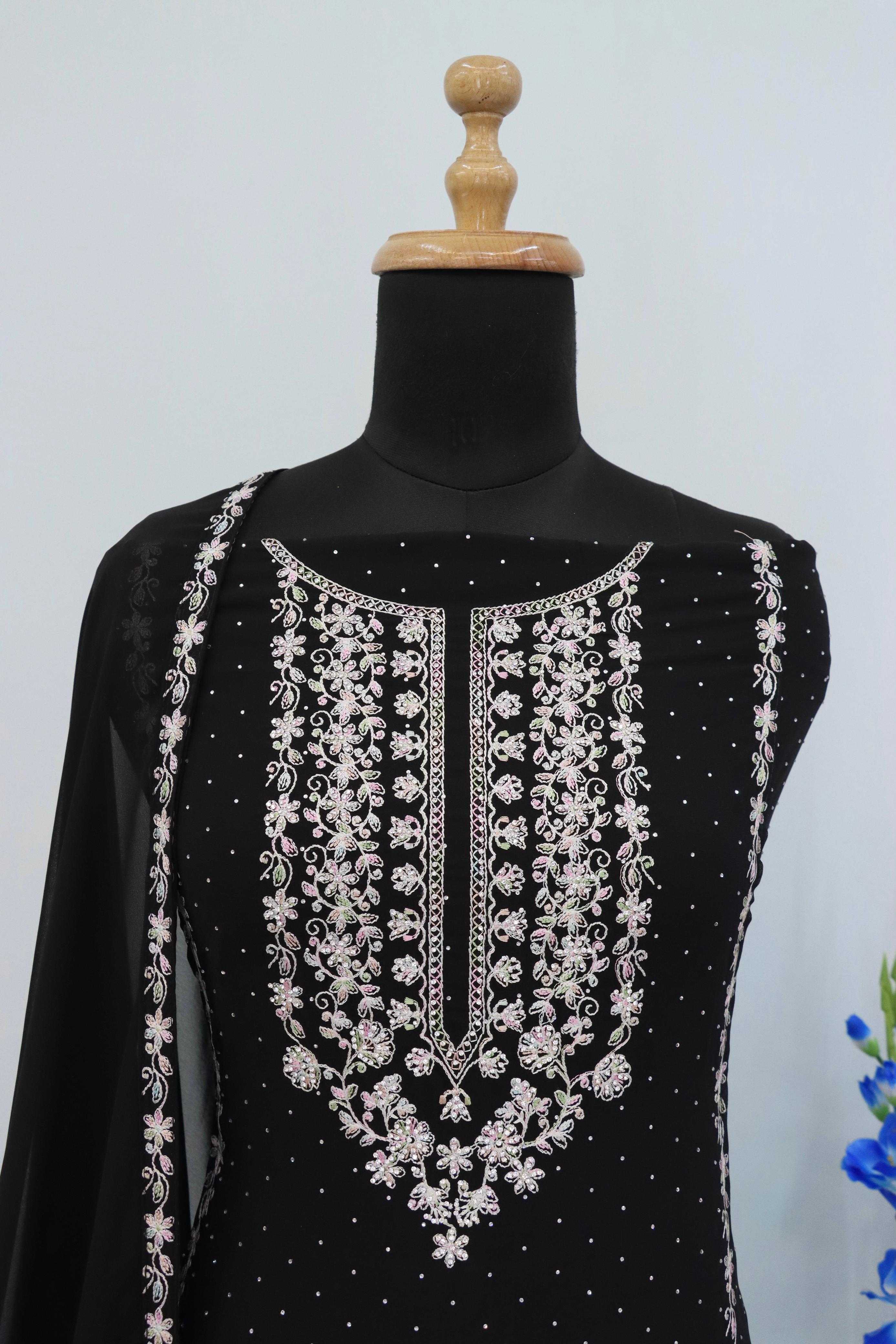 YNF Wholesale Faux Georgette Embroidery Suits RIN236 TAWAKKAL 1304 | Surat Manufacturer