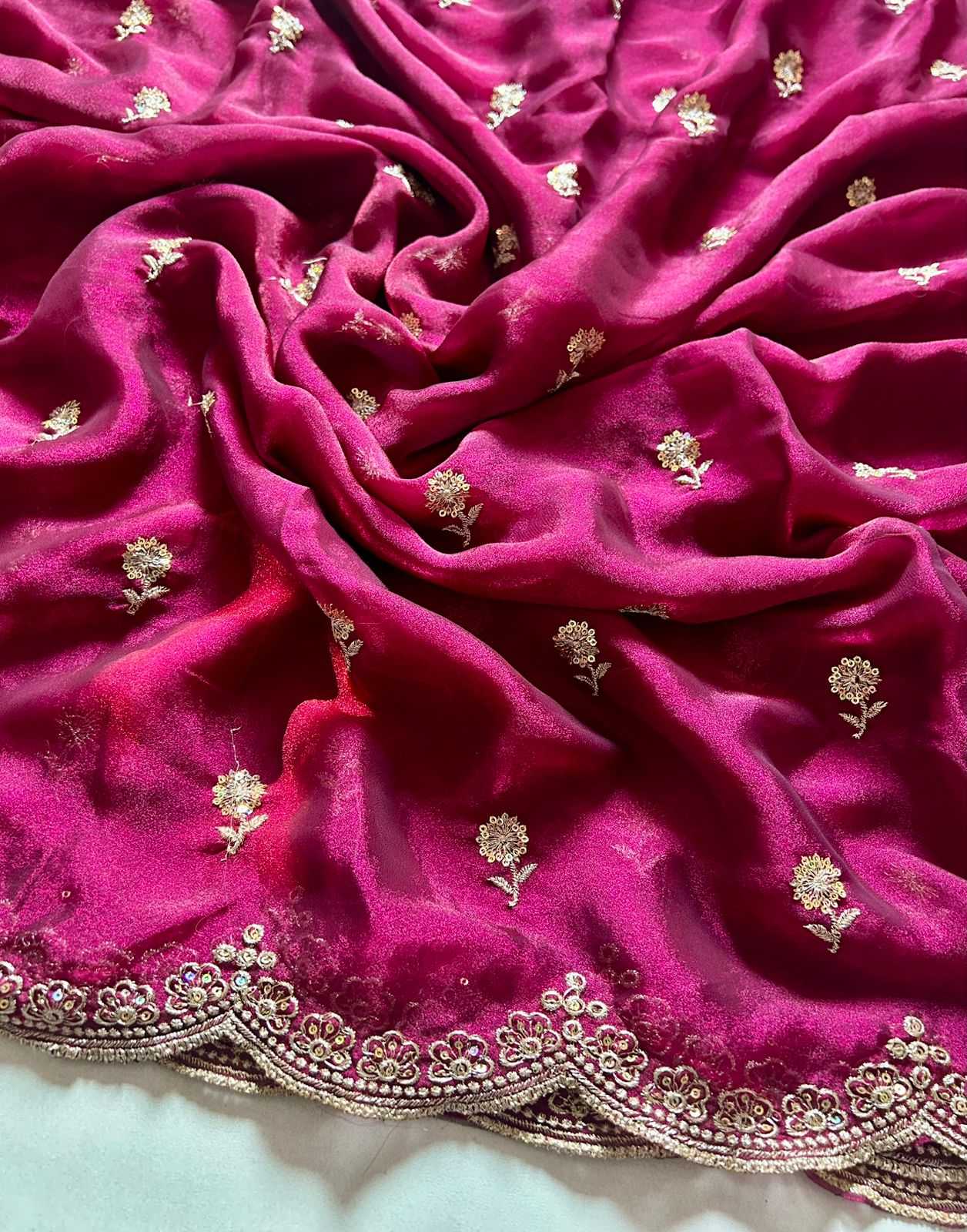 YNF Wholesale FENDY Satin Sequence Sarees KESH721 Dual Shaded | Surat Manufacturer