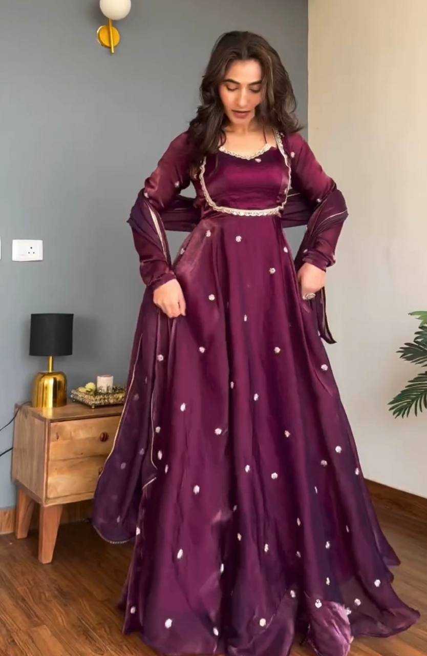 YNF Wholesale FENDY Silk Bollywood Style Gowns KESH490 686 | Surat Manufacturer
