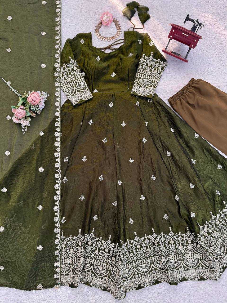 YNF Wholesale FENDY Silk Party Gowns RIN133 1564 | Surat Manufacturer
