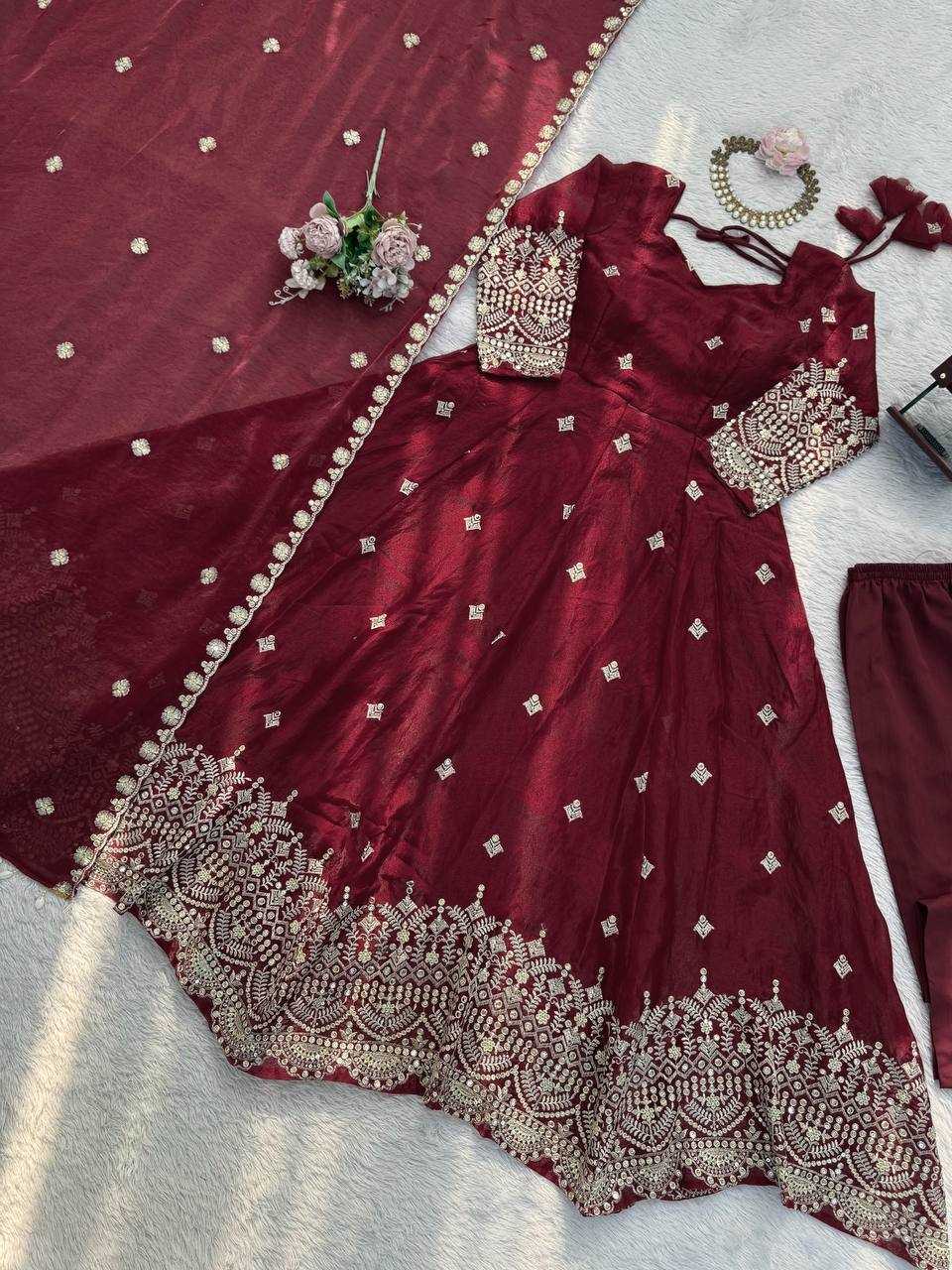 YNF Wholesale FENDY Silk Party Gowns RIN133 1564 | Surat Manufacturer