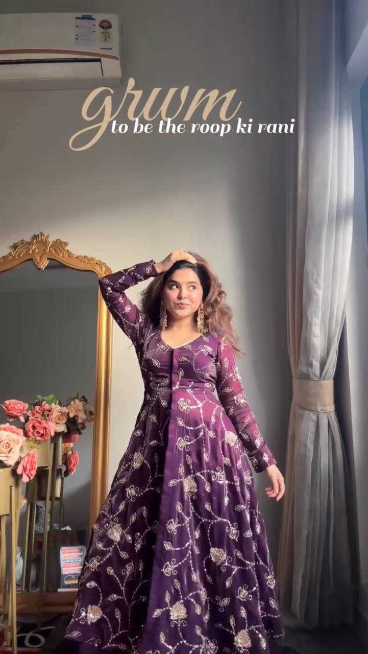 YNF Wholesale FENDY Silk Wedding Gown RIN133 1566 | Surat Manufacturer