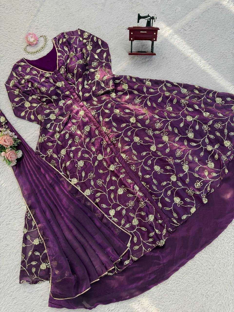 YNF Wholesale FENDY Silk Wedding Gown RIN133 1566 | Surat Manufacturer