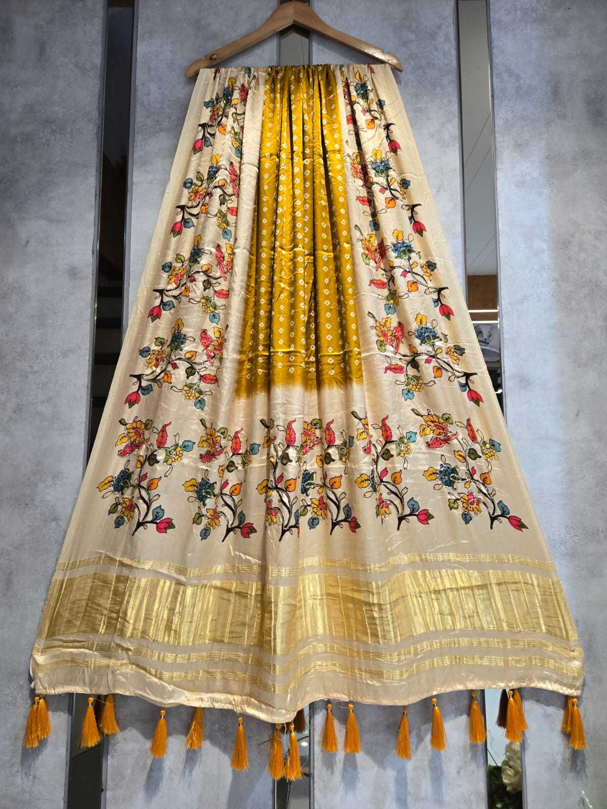 YNF Wholesale Gajji Silk Gajji Modal Dupattas KESH580 silk lagdi | Surat Manufacturer