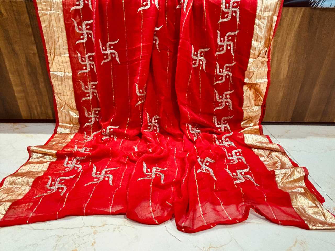 Ynf Georgette  Sarees Wholesale Zari Border Sarees Modern Sarees Golden Sarees Manufacturer - YNF Online