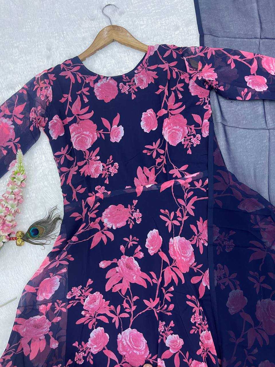 YNF Wholesale Georgette Printed Gowns KESH544 georgette | Surat Manufacturer